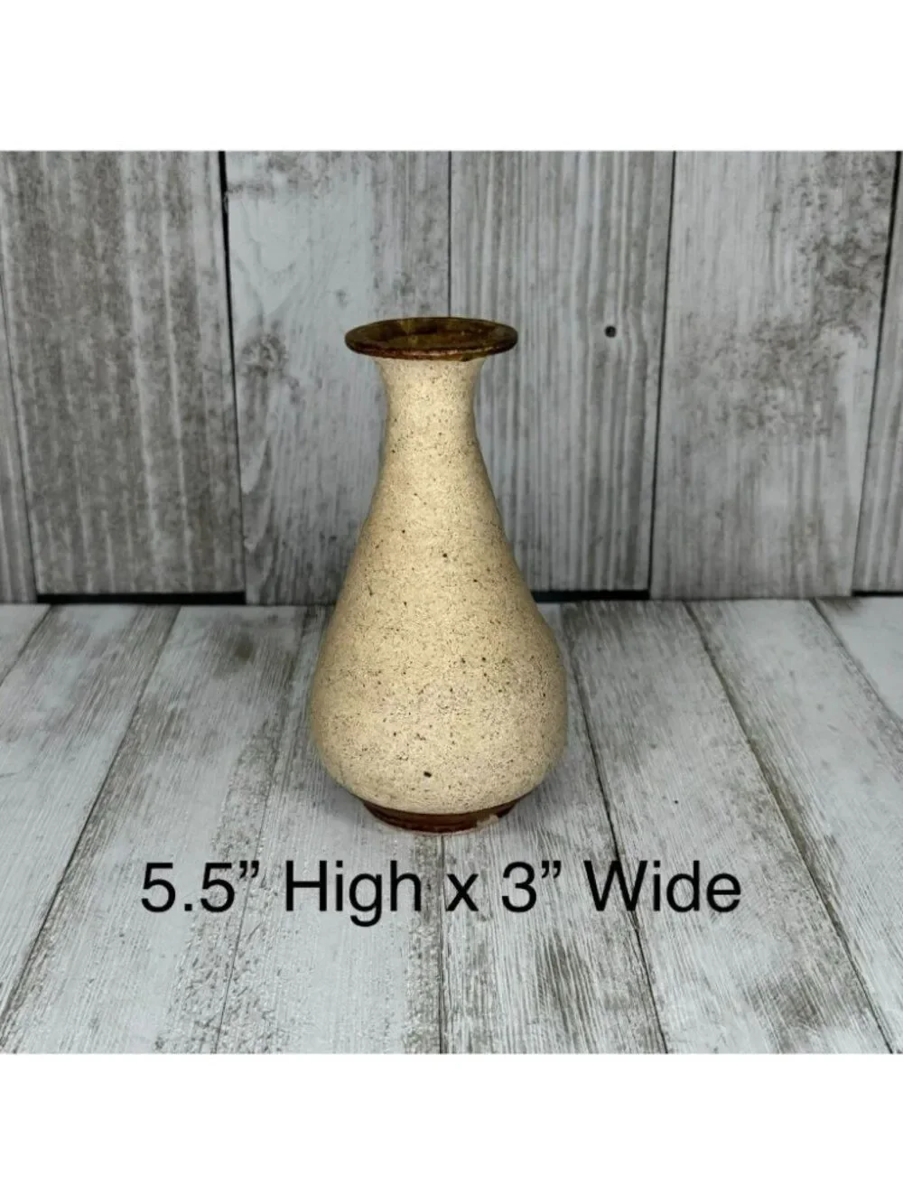Vintage Tonala Jalisco Handpainted Mexican Folk Art Sandstone Pottery Bud Vase